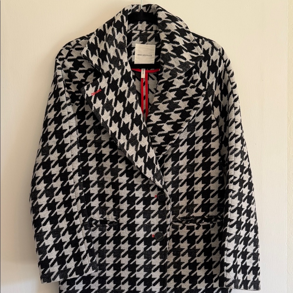 Avec Les Filles Houndstooth Coat
